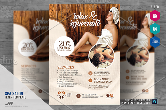 Spa and Wellness Flyer in Flyer Templates - product preview 1