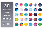 30 Radial Art Logo Bundle