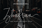 Zhafran : Two Siganture Fonts
