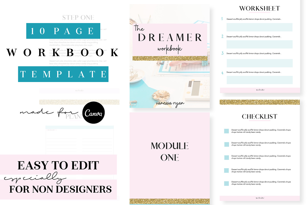 Dreamer Workbook Canva in Email Templates - product preview 8