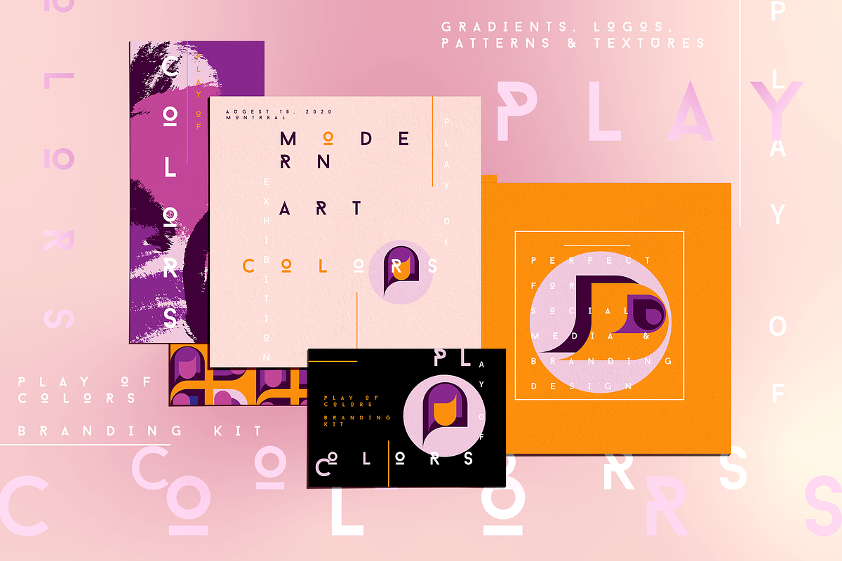 Branding collection -Play of colors- in Illustrations - product preview 8