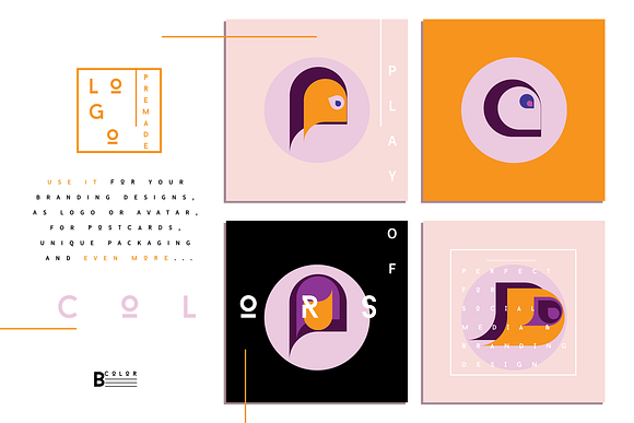 Branding collection -Play of colors- in Illustrations - product preview 7