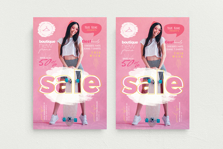 Fashion Sale Flyer Template in Invitation Templates - product preview 8