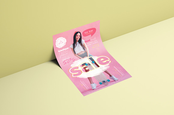 Fashion Sale Flyer Template in Invitation Templates - product preview 2