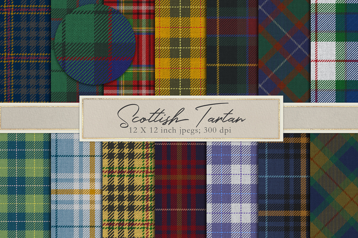 Scottish tartan plaid backgrounds in Patterns - product preview 8