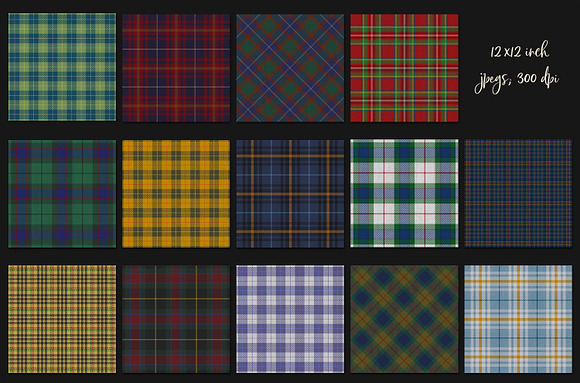Scottish tartan plaid backgrounds in Patterns - product preview 1