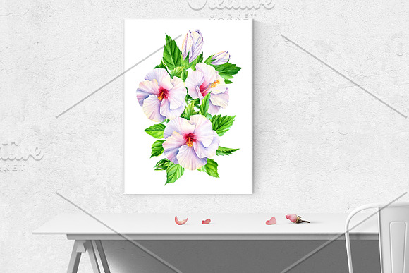 Tropical flowers and fruits in Illustrations - product preview 12