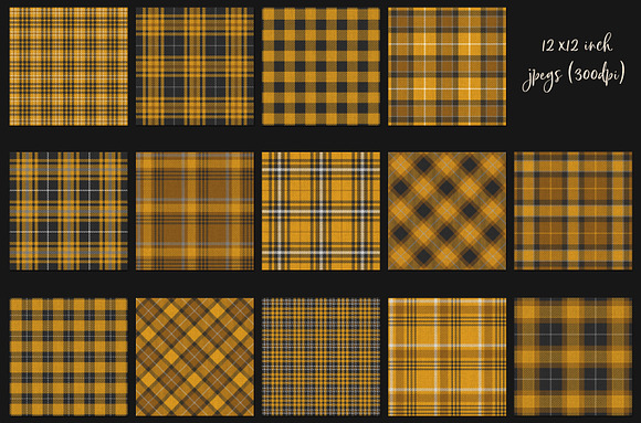 Yellow lumberjack plaid backgrounds in Patterns - product preview 1