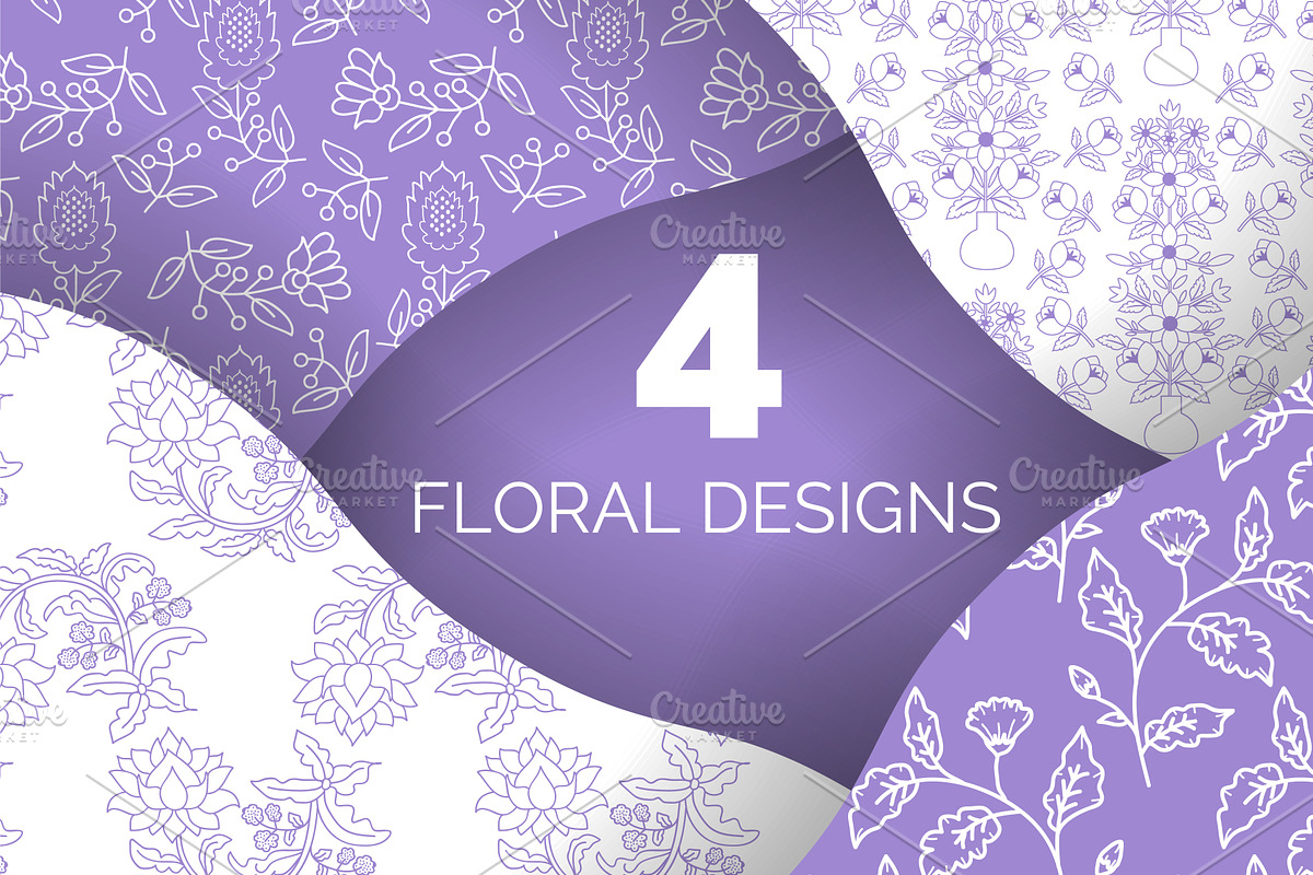 Seamless floral patterns in Patterns - product preview 8