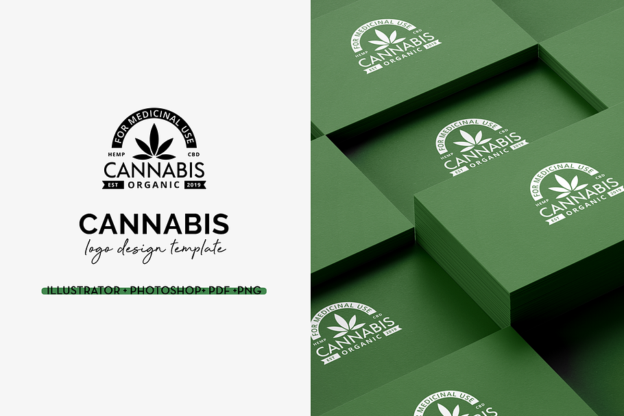 Cannabis Logo Design Template in Logo Templates - product preview 8