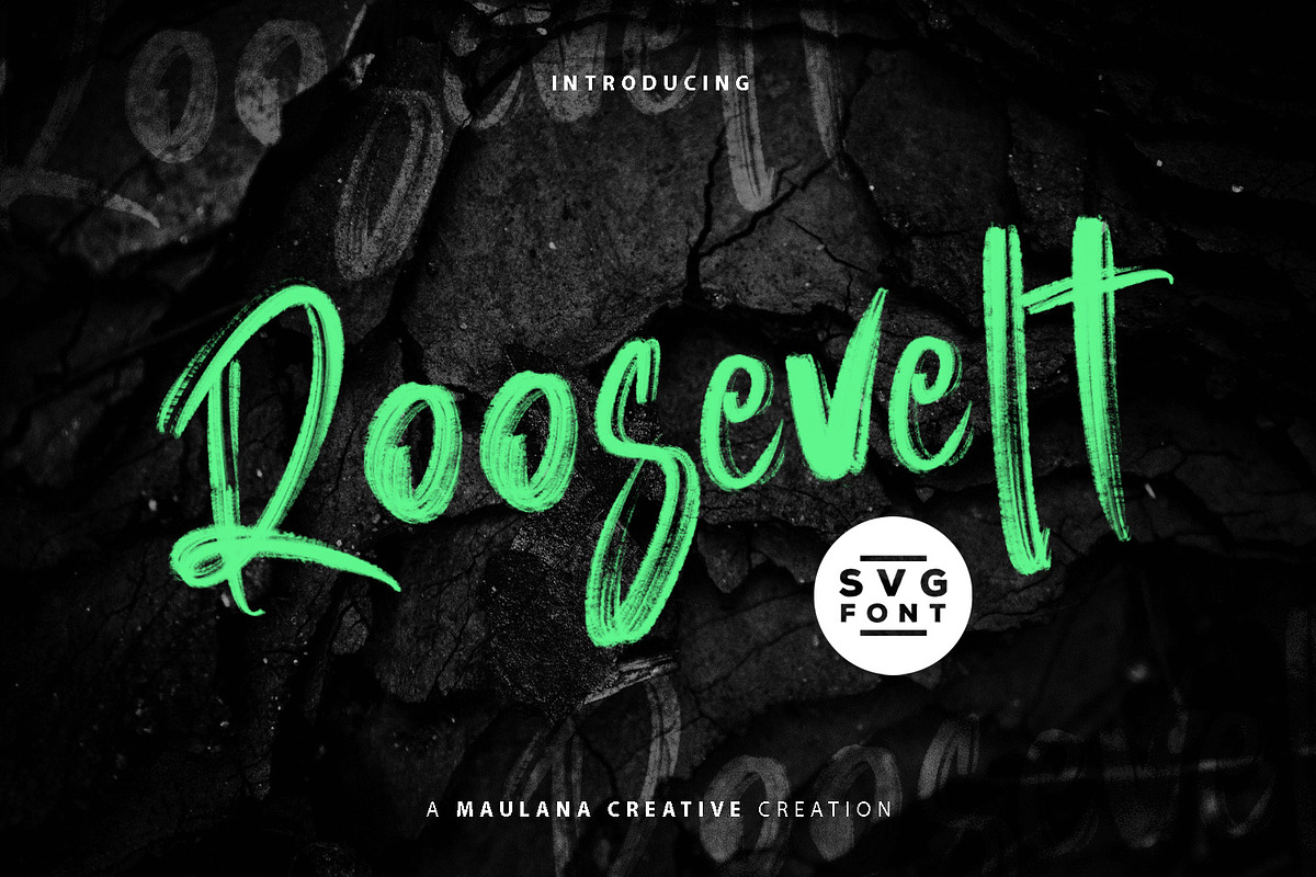 Roosevelt SVG Brush Font in Display Fonts - product preview 8