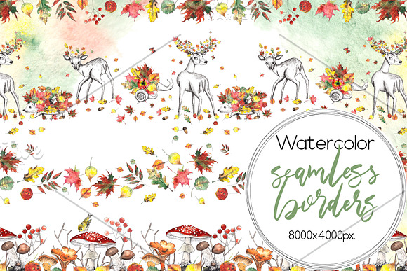Autumn. Watercolor & graphic set in Objects - product preview 9