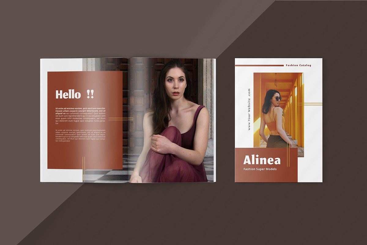 Alinea - Fashion Lookbook Template in Brochure Templates - product preview 8