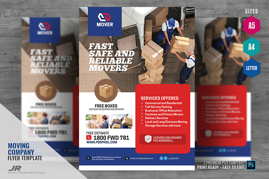 Moving Company Promotional Ads Flyer