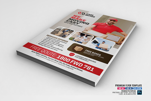 Local Movers and Forwarders Flyer in Flyer Templates - product preview 1