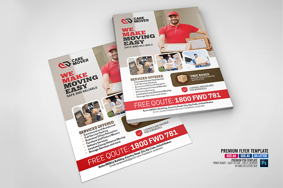 Local Movers and Forwarders Flyer in Flyer Templates - product preview 4