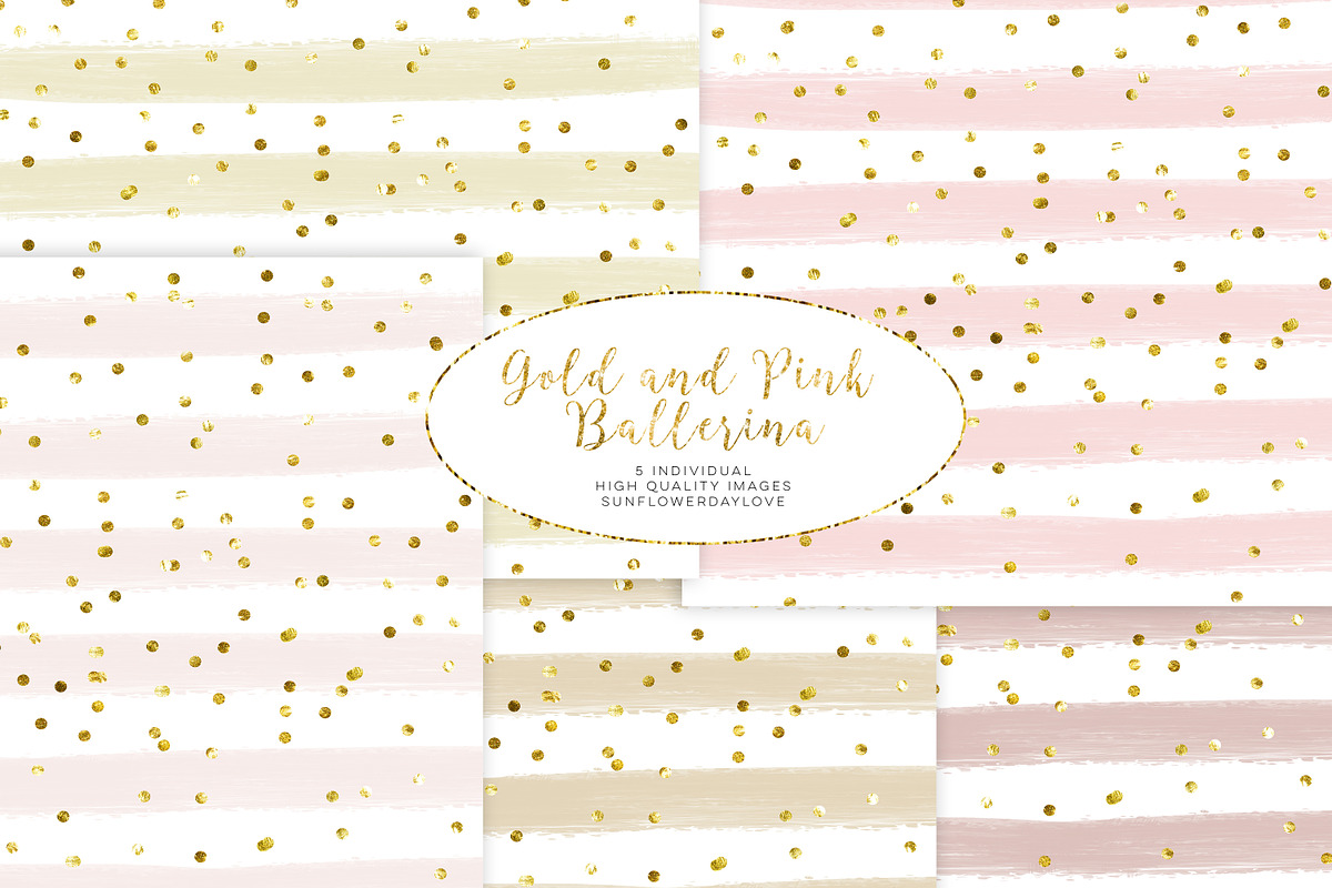 Blush and Gold Watercolor Backdrop, in Textures - product preview 8