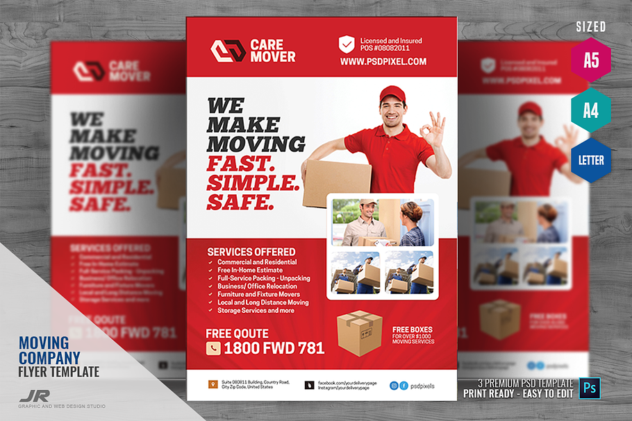 Moving Services Promotional Flyer in Flyer Templates - product preview 8