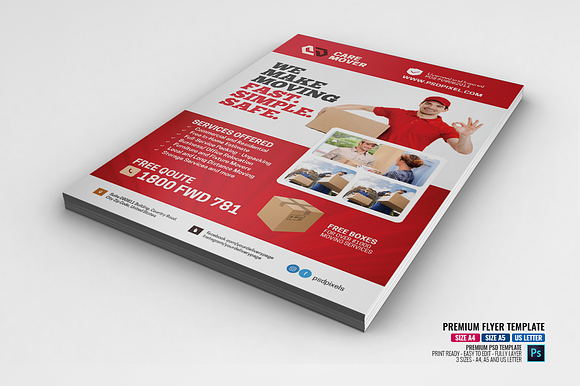 Moving Services Promotional Flyer in Flyer Templates - product preview 1