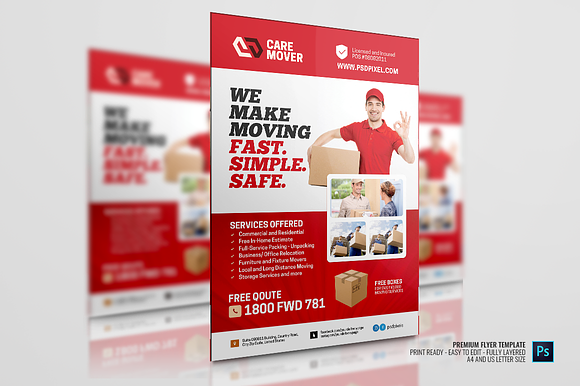 Moving Services Promotional Flyer in Flyer Templates - product preview 2