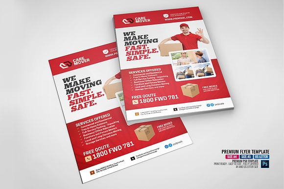 Moving Services Promotional Flyer in Flyer Templates - product preview 3