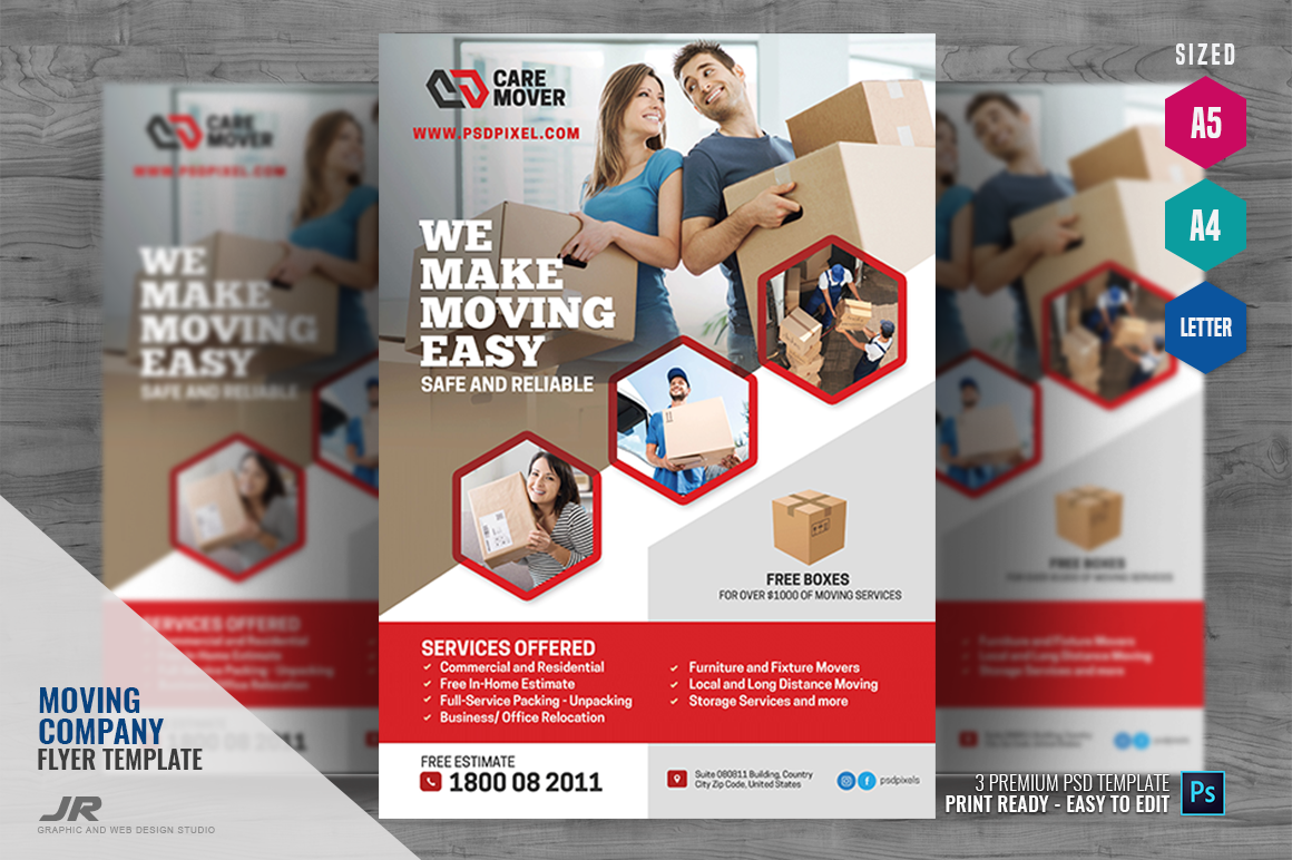 Moving Company Promotional Flyer  Creative Daddy In Moving Flyer Template