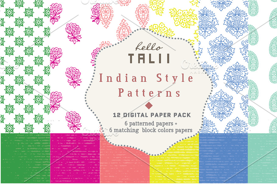 Indian Style Patterns + Block Colors