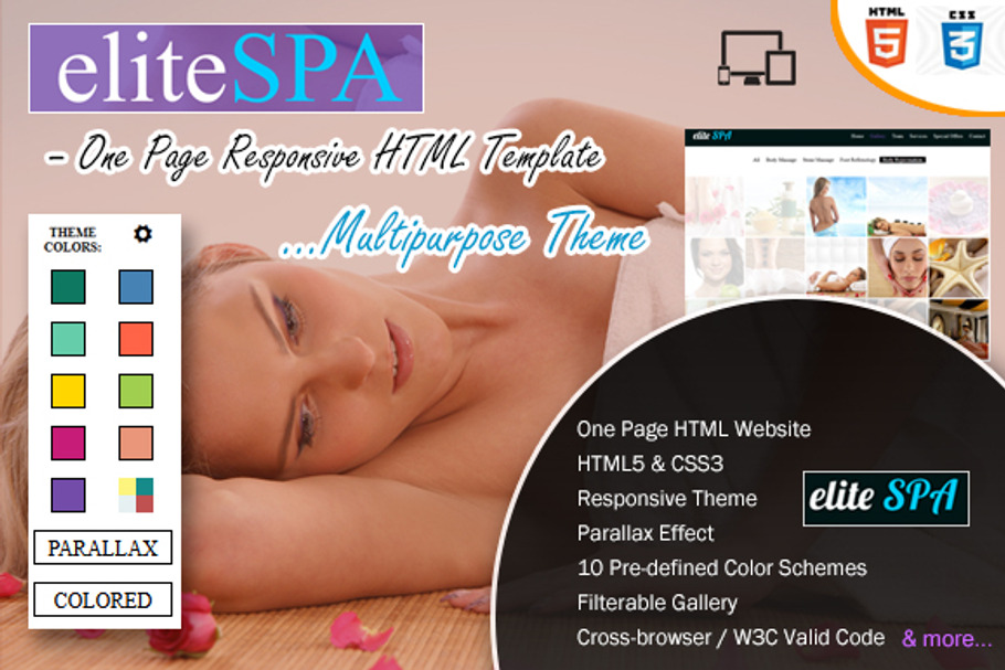 Elite SPA-One Page Responsive Theme in Landing Page Templates - product preview 8