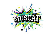 Muscat Oman Comic Text in Pop Art