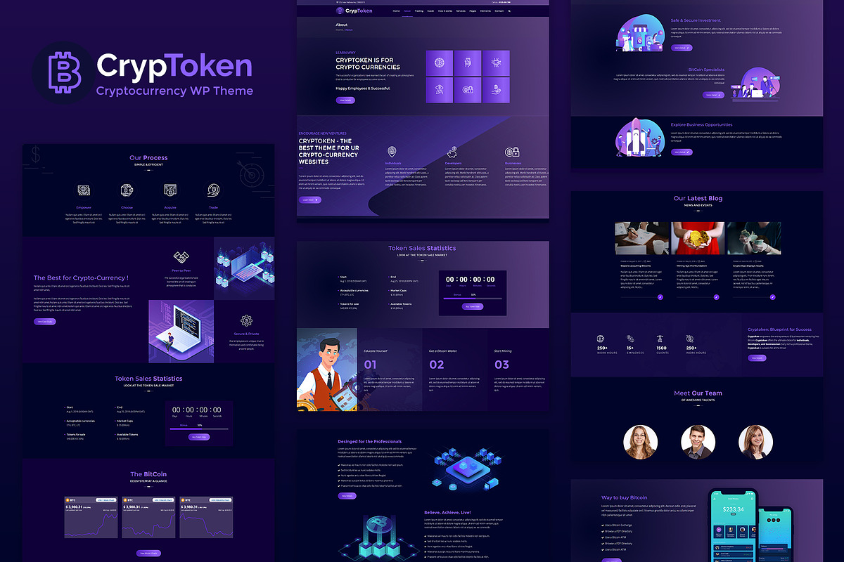 Cryptoken - Cryptocurrency WP Theme in WordPress Commerce Themes - product preview 8