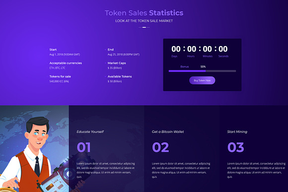 Cryptoken - Cryptocurrency WP Theme in WordPress Commerce Themes - product preview 2