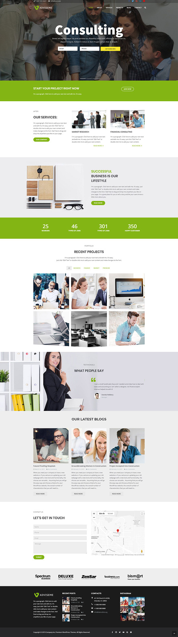 Equanto - Corporate & Business Theme in WordPress Business Themes - product preview 2