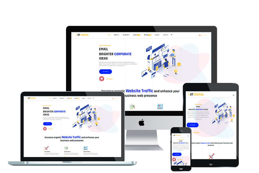 ET Digital Marketing Company website in Joomla Themes - product preview 8