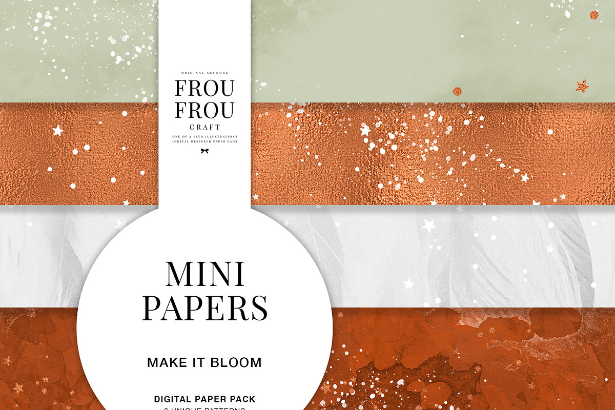 Copper Gray Spring Mini Papers in Patterns - product preview 8