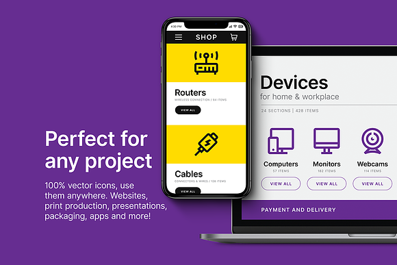 Devices — Workplace in Icons - product preview 1