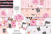 Pink Floral Stationery Paper Pack