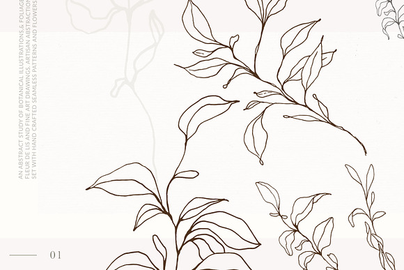Abstract Fine Art Botanical Study in Illustrations - product preview 2