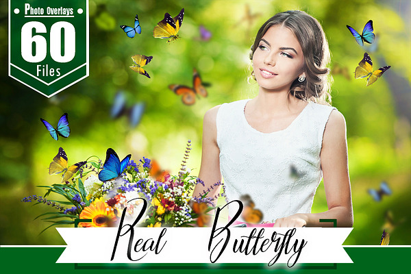 60 Butterfly Overlays Photoshop