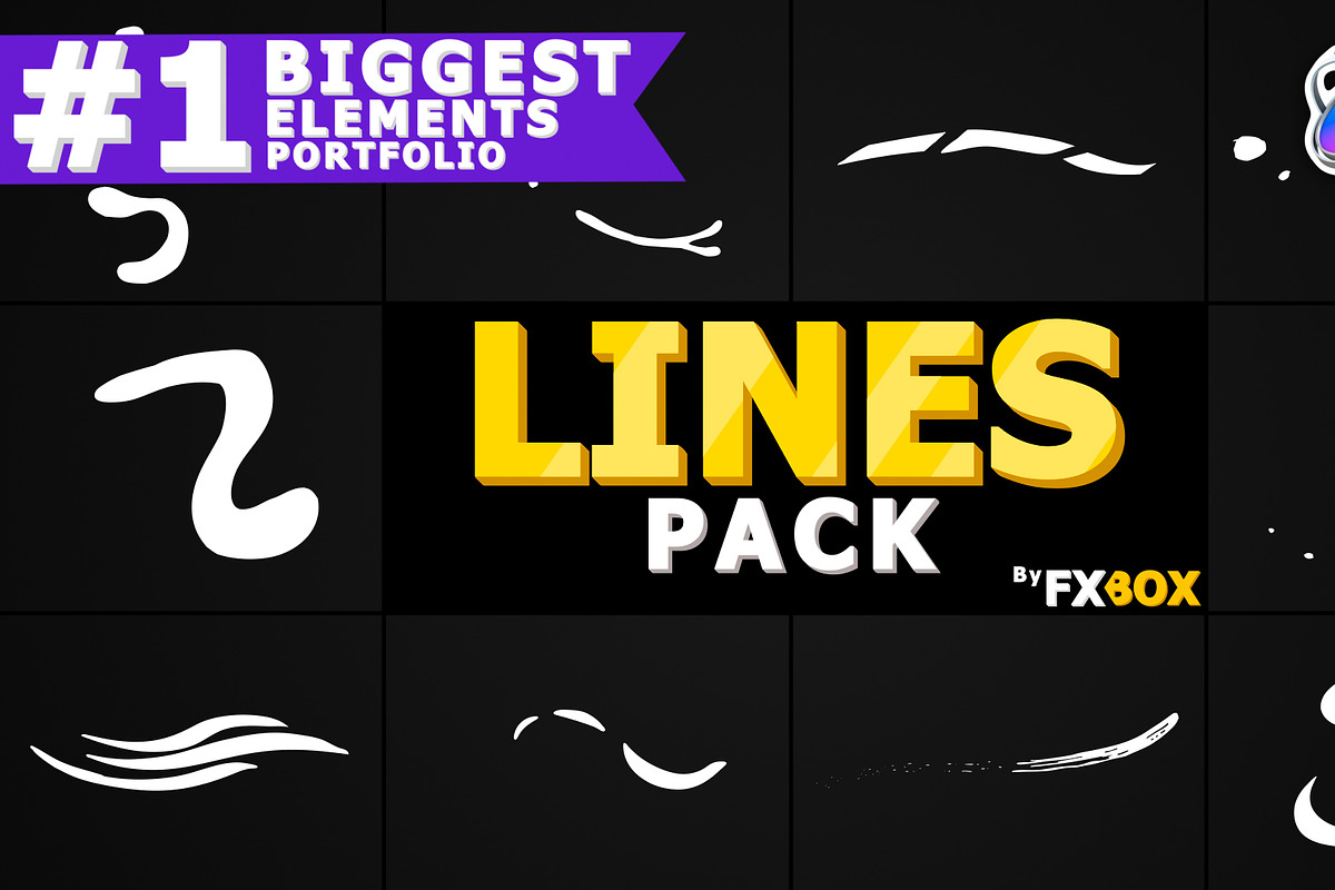 Flying Cartoon Lines | FCPX in Templates - product preview 8