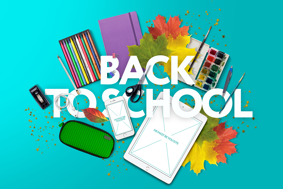 Back to school mockup. Psd & Png in Product Mockups - product preview 8