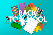 Back to school mockup. Psd & Png