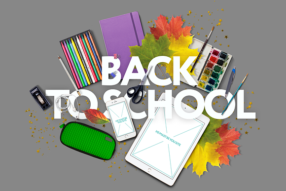 Back to school mockup. Psd & Png in Product Mockups - product preview 1