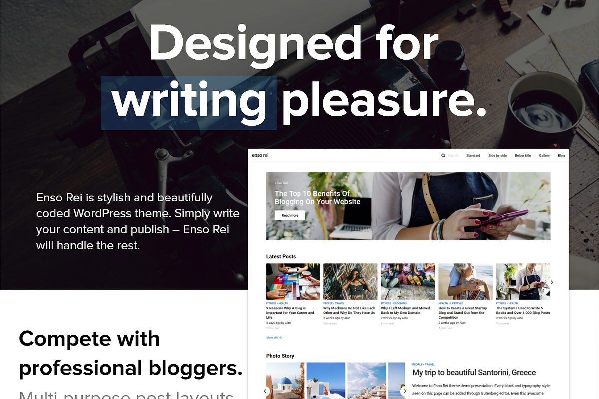 Enso Rei - Gutenberg Blogging Theme in WordPress Minimal Themes - product preview 8