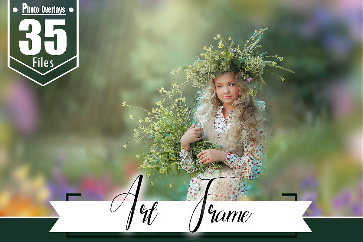 35 Art frame, flower painted in Add-Ons - product preview 8