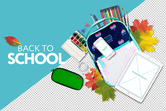 Back to school 2 mockup. Psd & Png in Scene Creator Mockups - product preview 1