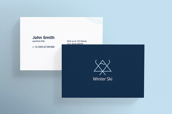Ski Resort Business Card in Business Card Templates - product preview 1