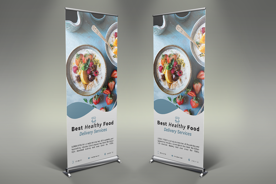 Healthy Food Roll Up Banner