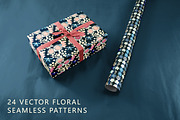 24 vector floral patterns