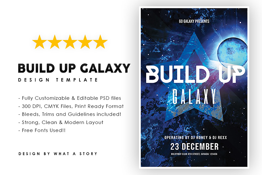 Build Up Galaxy Flyer in Flyer Templates - product preview 8