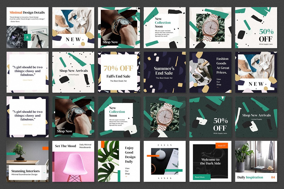 130 Insta Templates 1 Awesome Bundle in Instagram Templates - product preview 8